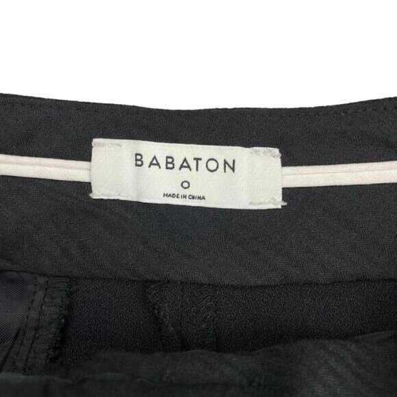 BABATON Aritzia 100% Wool Culottes Crop Pant Sz 0 Black - Picture 4 of 6